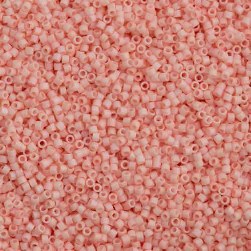 25g Miyuki Delica Seed Bead 11/0 Matte Opaque Creamy Nectarine AB DB1523