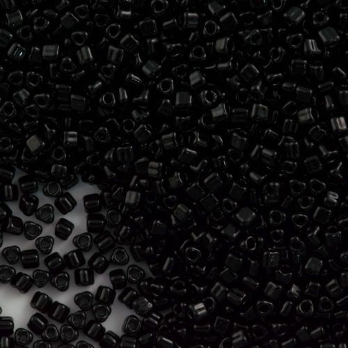 Miyuki Triangle Seed Bead 5/0 Opaque Black 10g (401)