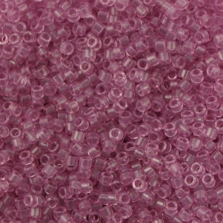 25g Miyuki Delica Seed Bead 11/0 Crystal Glazed Blushing Rose DB1403