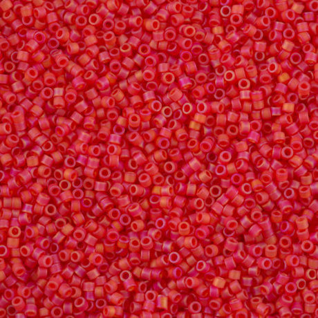 Miyuki Delica Seed Bead 15/0 Matte Transparent Berry AB 2-inch Tube DBS856