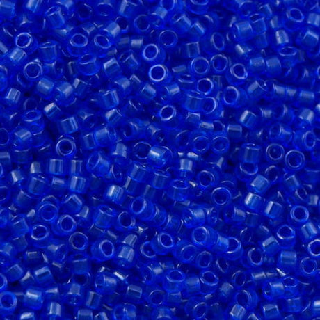 Miyuki Delica Seed Bead 15/0 Transparent Cobalt 2-inch Tube DBS707