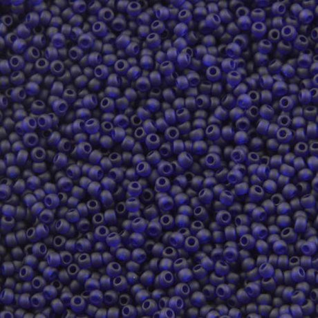 50g toho Round Seed Bead 8/0 Transparent Matte Dark Cobalt (8DF)