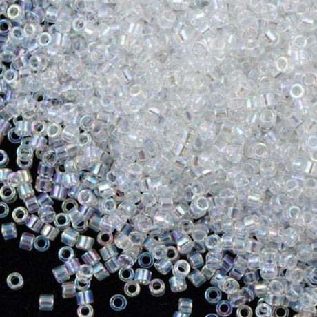 Miyuki Delica Seed Bead 10/0 Crystal AB 7g Tube DBM51