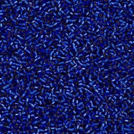 Miyuki Delica Seed Bead 15/0 Silver Lined Cobalt 2-inch Tube DBS47