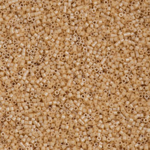 Miyuki Delica Seed Bead 15/0 Opaque Tan Luster 2-inch Tube DBS205