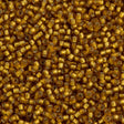 Toho Round Seed Bead 8/0 Silver Lined Matte Dark Gold 5.5-inch tube (22CF)