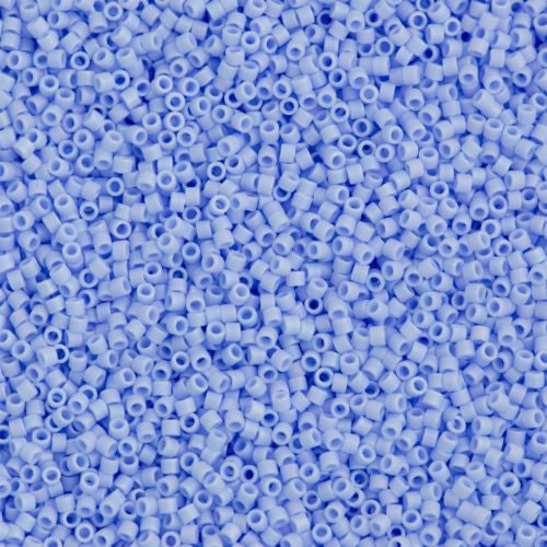 Miyuki Delica Seed Bead 11/0 Opaque Matte Blue Agate AB 2-inch Tube DB1596