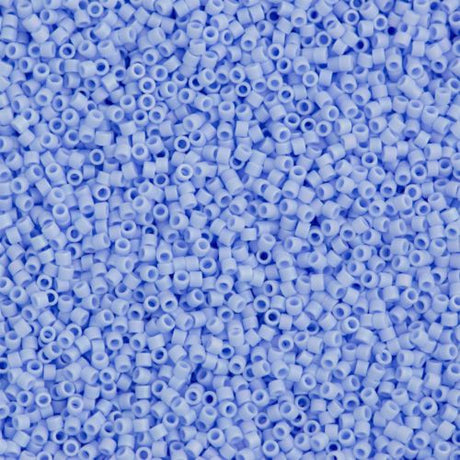 Miyuki Delica Seed Bead 11/0 Opaque Matte Blue Agate AB 2-inch Tube DB1596