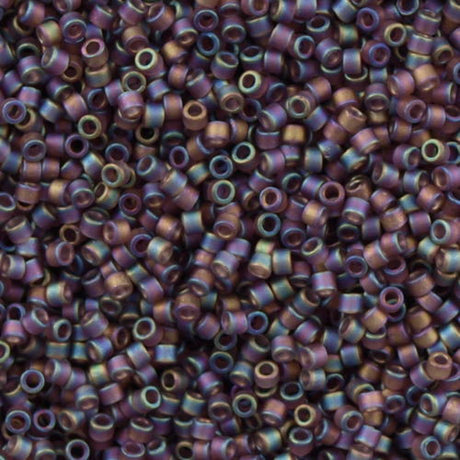 Miyuki Delica Seed Bead 10/0 Matte Transparent Wine AB 7g Tube DBM869