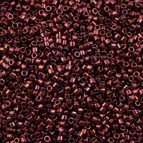 Miyuki Delica Seed Bead 10/0 Metallic Dark Raspberry 7g Tube DBM12