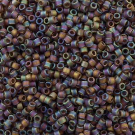 Miyuki Delica Seed Bead 15/0 Matte Transparent Light Plum AB 2-inch Tube DBS865