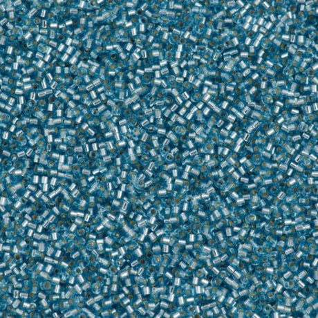 Miyuki Delica Seed Bead 15/0 Silver Lined Aqua 2-inch Tube DBS44