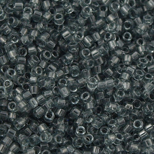 Miyuki Delica Seed Bead 15/0 Transparent Grey 2-inch Tube DBS708