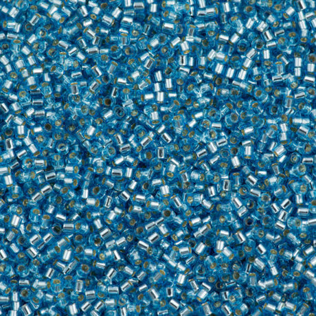 Miyuki Delica Seed Bead 10/0 Silver Lined Aqua 7g Tube DBM44