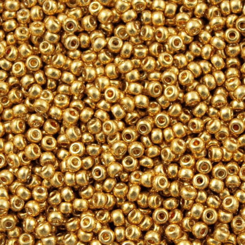 Miyuki Round Seed Bead 8/0 Duracoat Galvanized Gold 22g Tube (4202)