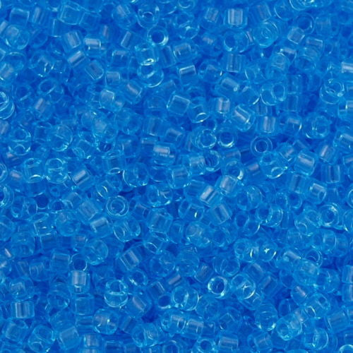 Miyuki Delica Seed Bead 15/0 Transparent Aqua 2-inch Tube DBS706