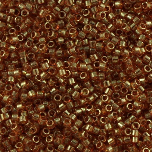 25g Miyuki Delica Seed Bead 11/0 Topaz Gold Luster DB121