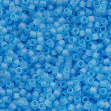 Miyuki Delica Seed Bead 10/0 Matte Transparent Aqua AB 7g Tube DBM861