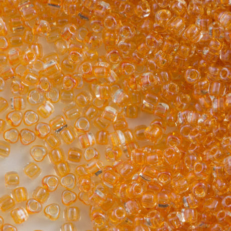 Miyuki Triangle Seed Bead 5/0 Inside Color Lined Apricot 15g (1107)