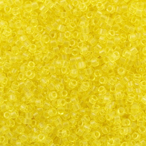 Miyuki Delica Seed Bead 10/0 Transparent Yellow 7g Tube DBM710