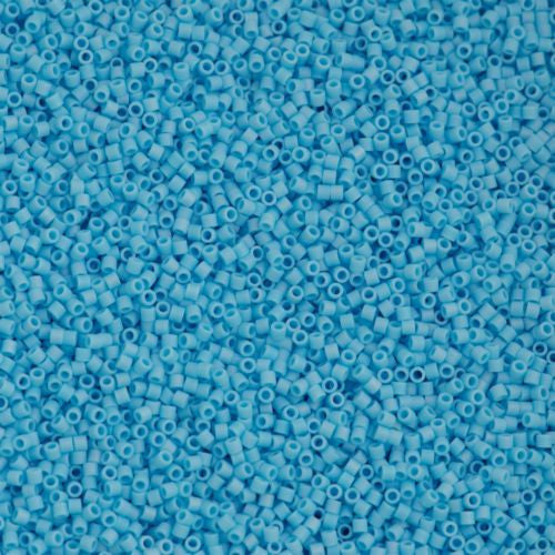 Miyuki Delica Seed Bead 15/0 Matte Transparent Light Blue AB 2-inch Tube DBS879