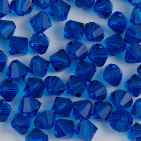 24 TRUE CRYSTAL 5mm Bicone Bead Capri Blue (243)