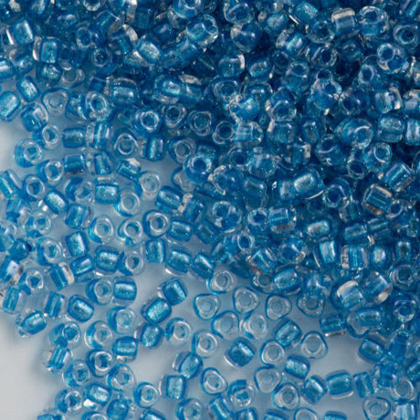 Miyuki Triangle Seed Bead 5/0 Inside Color Lined Sparkle Blue 21g Tube (1529)