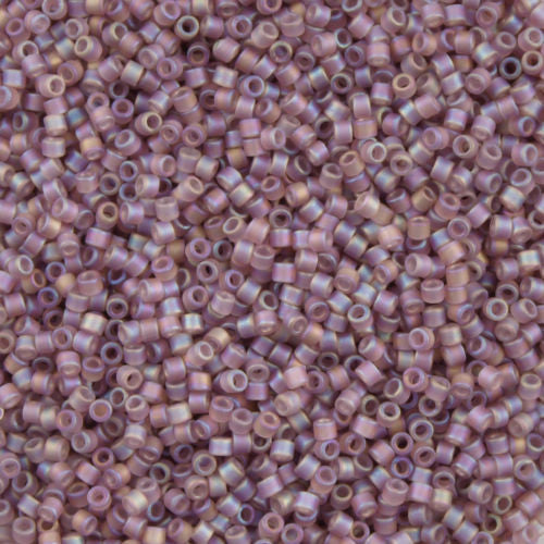 Miyuki Delica Seed Bead 15/0 Matte Lilac AB 2-inch Tube DBS857