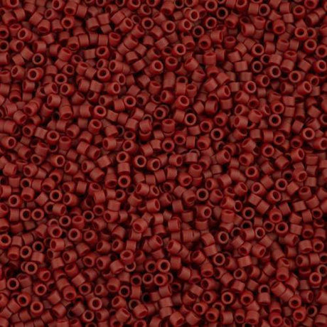 Miyuki Delica Seed Bead 15/0 Matte Dark Maroon 2-inch Tube DBS378