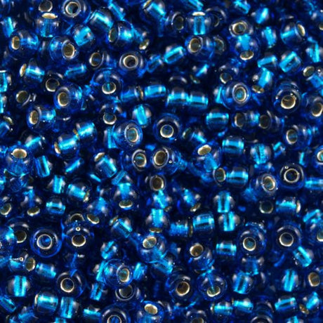 Miyuki Round Seed Beads 5/0 Silver Lined Capri Blue 20g Tube (149S)