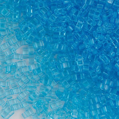 Miyuki Half Tila Seed Bead Transparent Light Blue 7.5g Tube HT-148