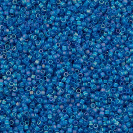 Miyuki Delica Seed Bead 10/0 Matte Transparent Capri AB 7g Tube DBM862