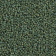 Miyuki Delica Seed Bead 11/0 Matte Opaque Avocado Green AB 2-inch Tube DB1594