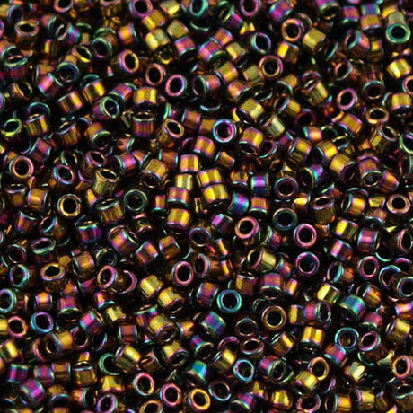 Miyuki Delica Seed Bead 15/0 Metallic Bronze AB 2-inch Tube DBS23