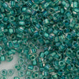 Miyuki Triangle Seed Bead 5/0 Inside Color Lined Aqua 21g Tube (1136)