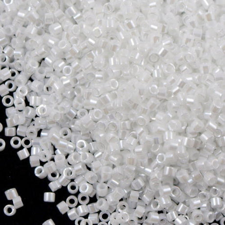 Miyuki Delica Seed Bead 10/0 Opaque White Luster 7g Tube DBM201