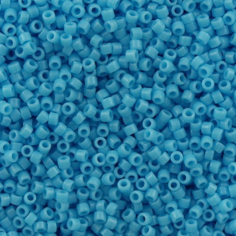 Miyuki Delica Seed Bead 15/0 Opaque Light Blue 2-inch Tube DBS725