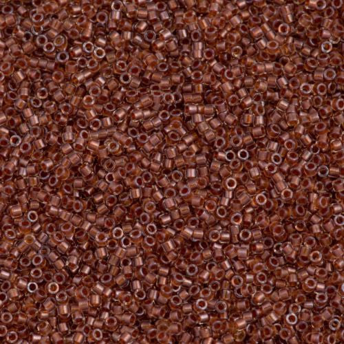 25g Miyuki Delica Seed Bead 11/0 Inside Dyed Color Auburn DB915