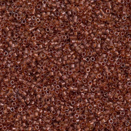 25g Miyuki Delica Seed Bead 11/0 Inside Dyed Color Auburn DB915