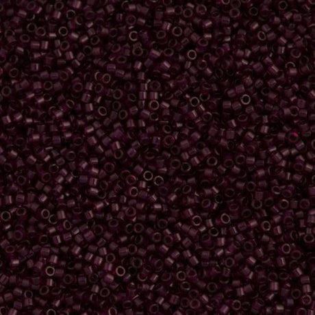 25g Miyuki Delica seed bead 11/0 Transparent Dyed Burgundy Wine DB1312