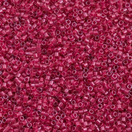 Miyuki Delica Seed Bead 10/0 Inside Color Lined Dark Pink 7g Tube DBM914