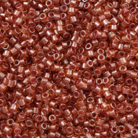 25g Miyuki Delica seed bead 11/0 Inside Dyed Color Topaz Rose DB913