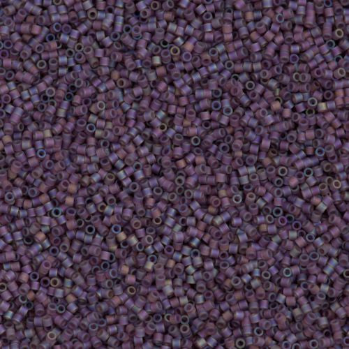 Miyuki Delica Seed Bead 15/0 Matte Transparent Wine AB 2-inch Tube DBS869