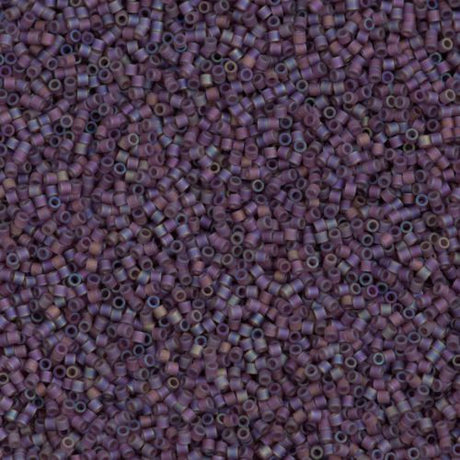 Miyuki Delica Seed Bead 15/0 Matte Transparent Wine AB 2-inch Tube DBS869