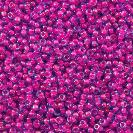 50g Toho Round Seed Bead 11/0 Inside Color Lined Pink Purple (980)