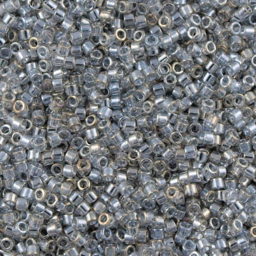 Miyuki Delica Seed Bead 10/0 Transparent Grey Luster 7g Tube DBM114