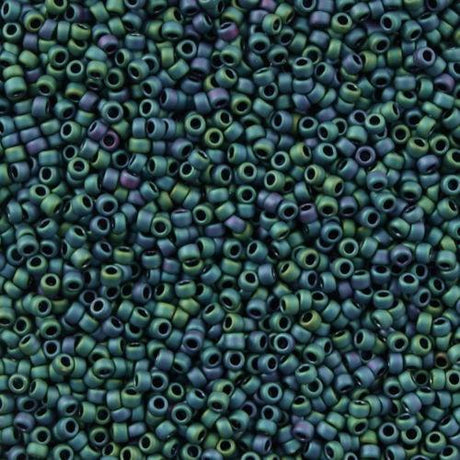 50g toho Round Seed Bead 8/0 Matte Teal Iris (706)