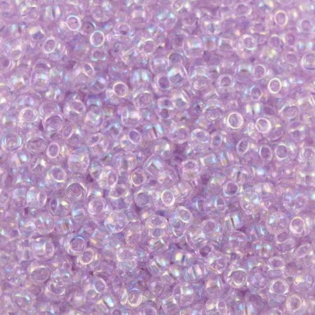 50g Toho Round Seed Beads 11/0 Dyed Lavender Mist AB (477)