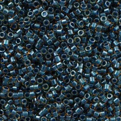 25g Miyuki Delica Seed Bead 11/0 Topaz Inside Dyed Color Dark Teal DB921