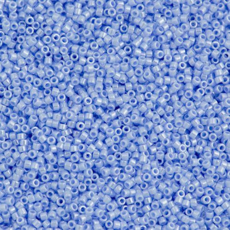 Miyuki Delica Seed Bead 11/0 Opaque Luster Blue Agate 2-inch Tube DB1568